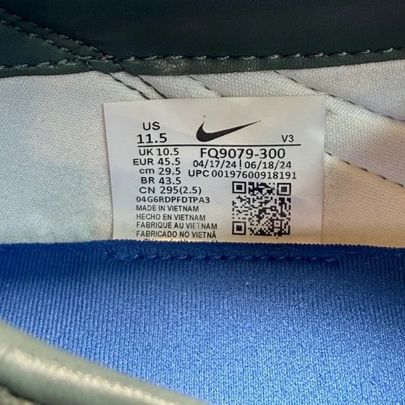 Nike LD 1000 SP Vintage Green Bicoastal Retro Running Shoes Mens 11.5 - Picture 4 of 6